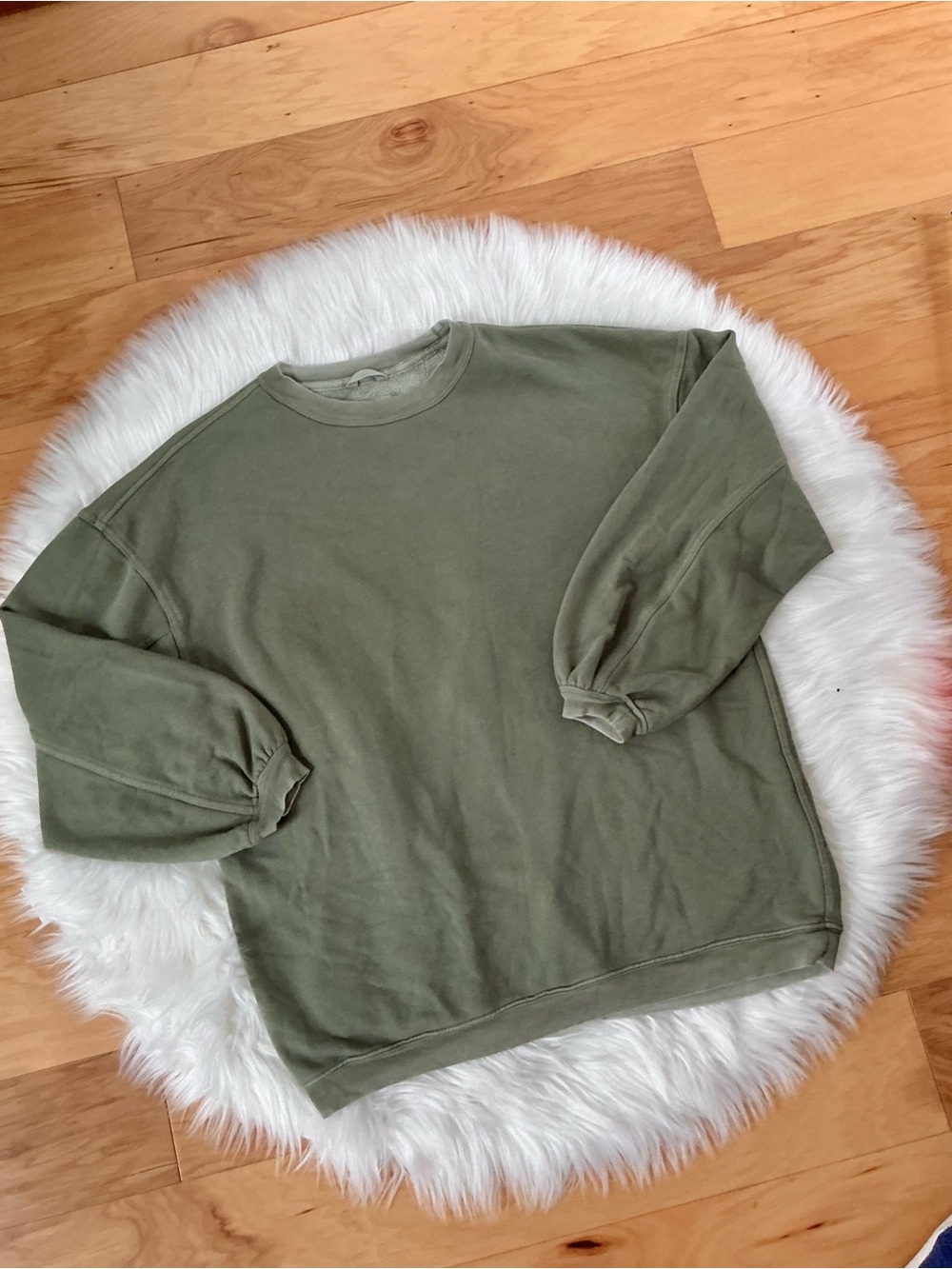 aerie Oversized Green Crewneck Sweatshirt Size Small